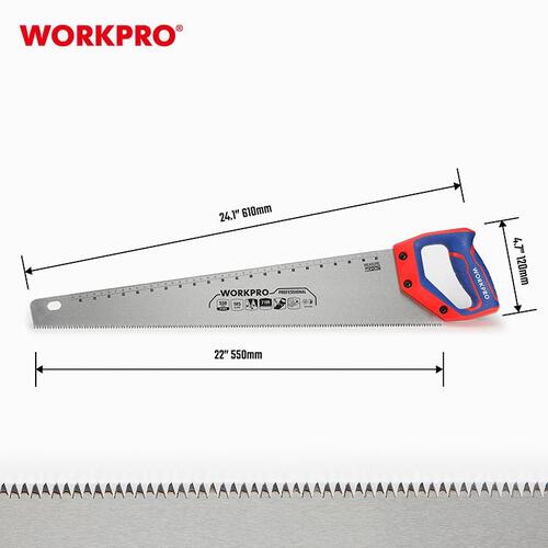 워크프로 핸드쏘우 톱 WP215008 550mm 전문가용 DIY 목공 목재 절단 나무톱 - 상세 이미지 3