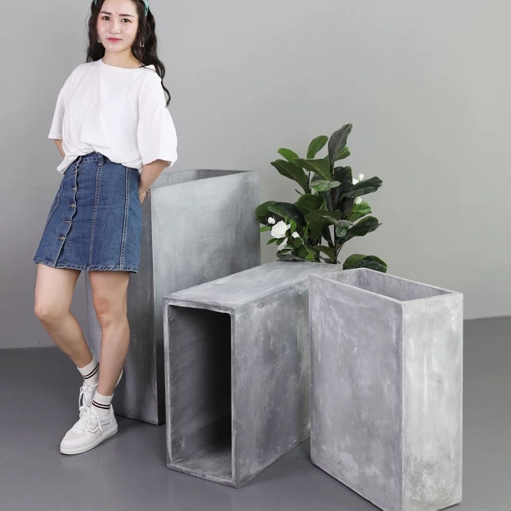 시멘트 직사각형 실외대형화분 마그네슘 기본형 - 상세 이미지 4