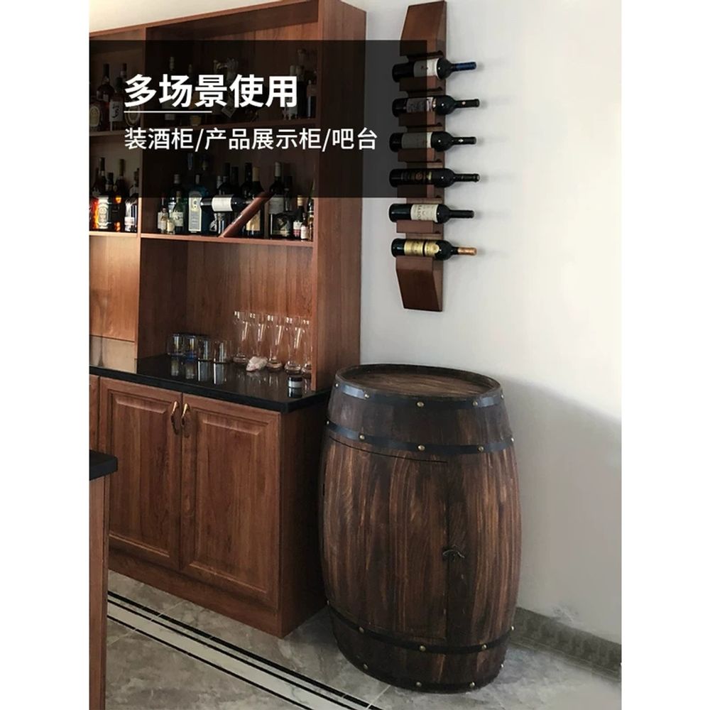 복고 오크통와인 수납장 와인보관함 장식 기본형 - 상세 이미지 3