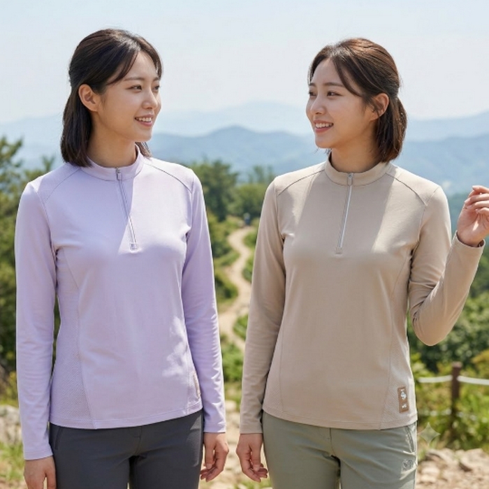 밀레 여성 여름 하이브리드 익스트림 냉감소매 트레킹 등산 긴팔티셔츠 - 상품 이미지