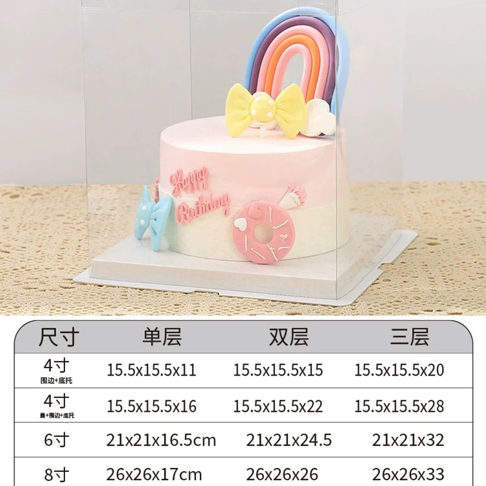 용기 정사각박스 투명케이크상자 기본형 - 상세 이미지 4