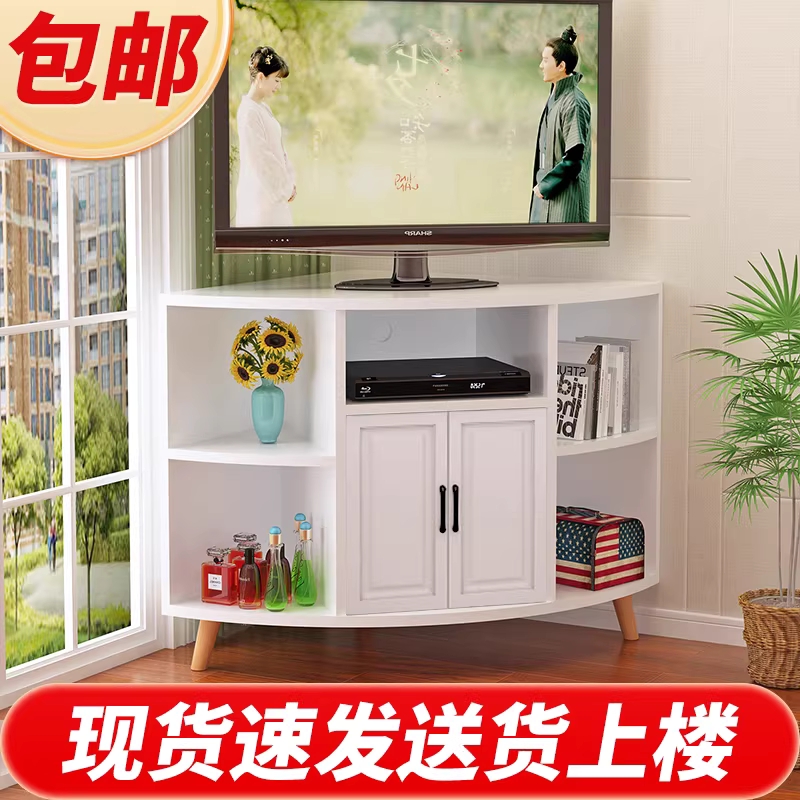 코너 티비장 원룸 서랍장 모텔 거실장 안방 틈새 TV장 유목 반지름50 높이65cm - 상세 이미지 5
