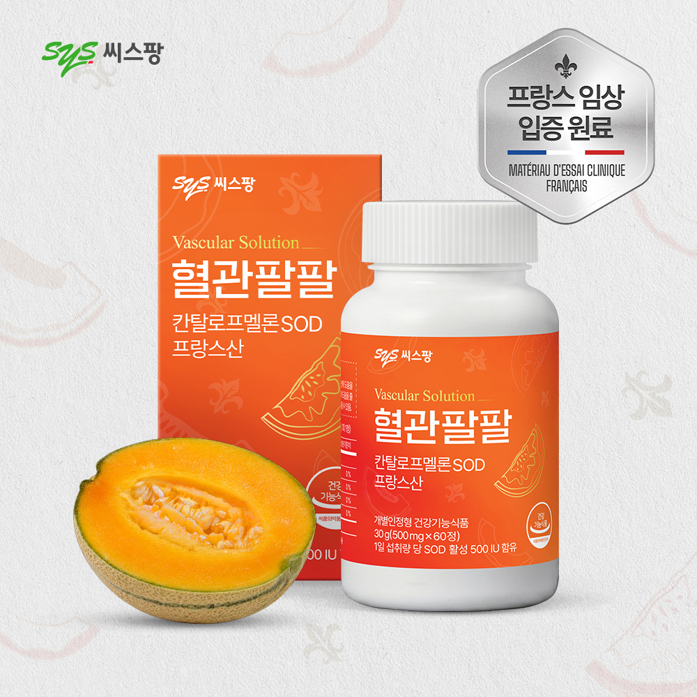 씨스팡 혈관팔팔 칸탈로프멜론추출물 혈행개선 60정, 1개 - 메인 이미지