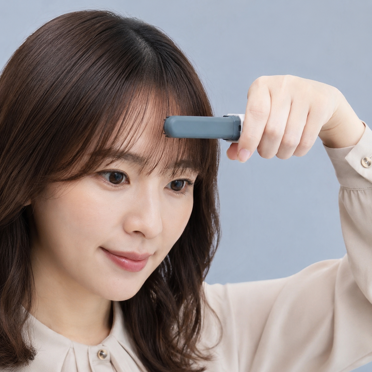 코이즈미 앞머리 고데기 일본 USB충전 휴대용 미니 무선 고대기 화이트 - 상세 이미지 2