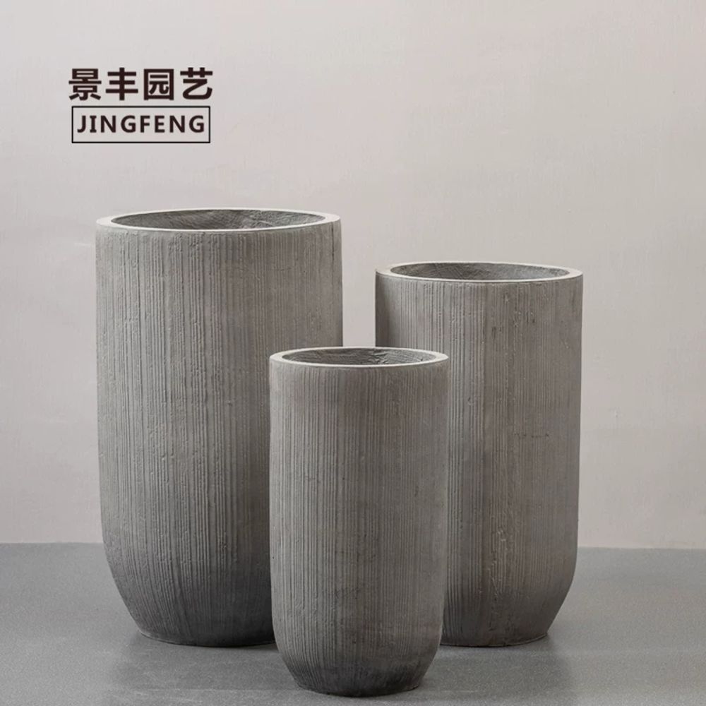 인테리어 시멘트화분 원형 거실대형화분 기본형 - 상세 이미지 4