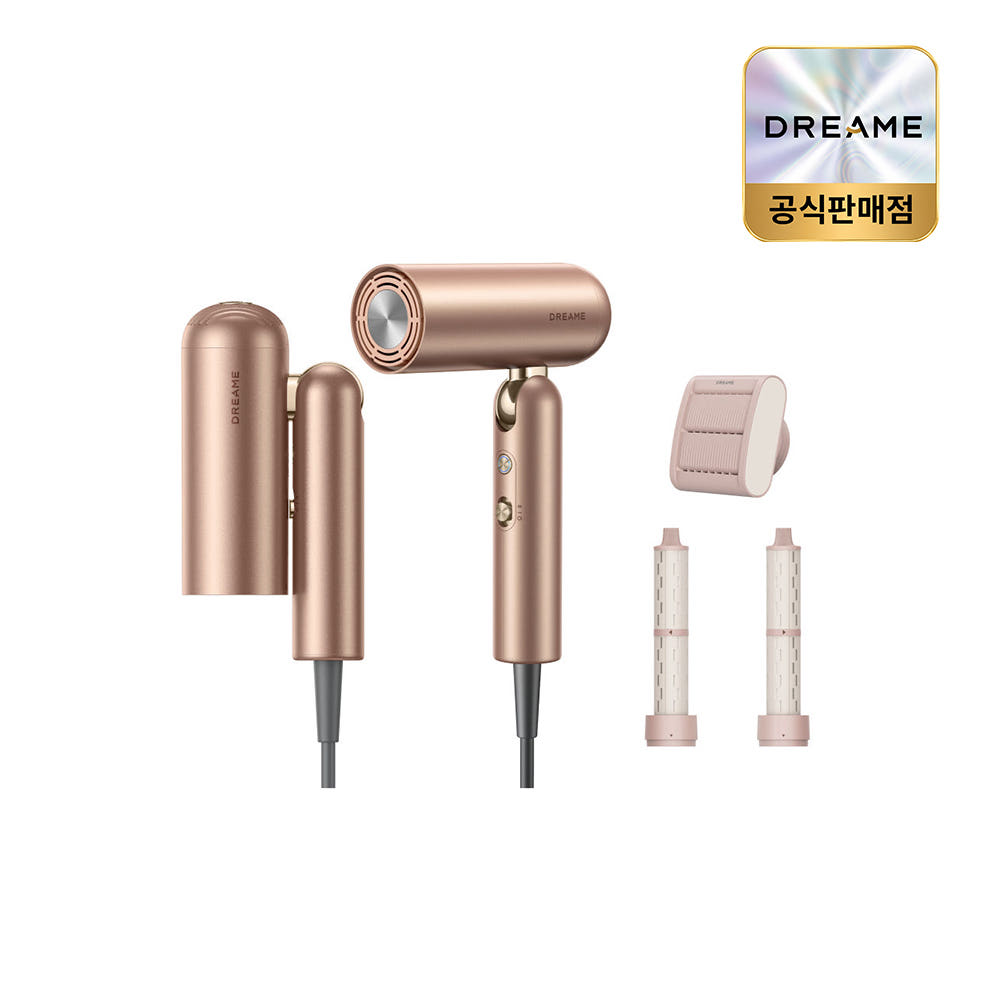 드리미 접이식 드라이기 포켓유니 로즈골드 스타일링에어노즐 BLDC고속모터 11만RPM 여행프리볼트 파우치포함 - 상세 이미지 2