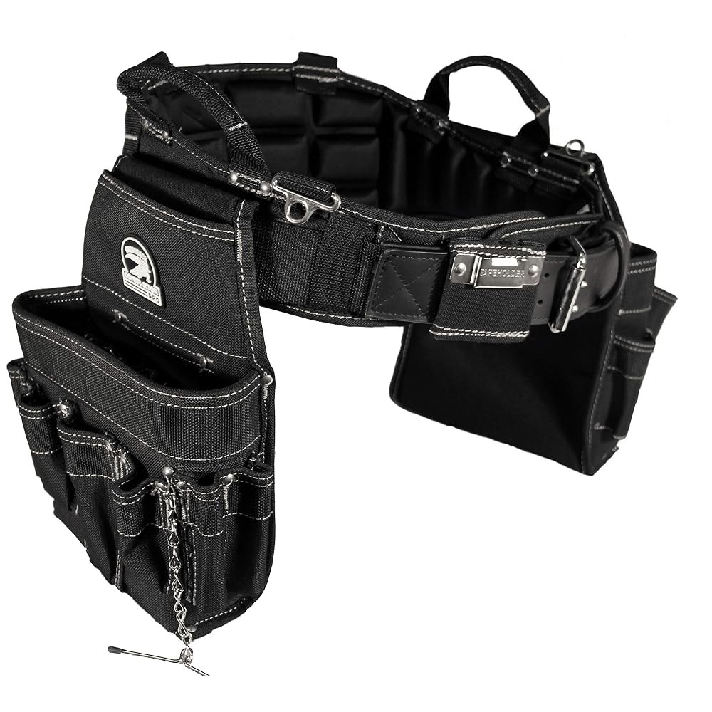 Gatorback B240 전문 전기공용 툴 벨트 콤보, 중간 사이즈 | 메모리 폼이 적용된 특허받은 통풍식 등받이 지지 시스템, 27개의 포켓과 슬롯, 그리고 중장비용 건설용 - 상품 이미지