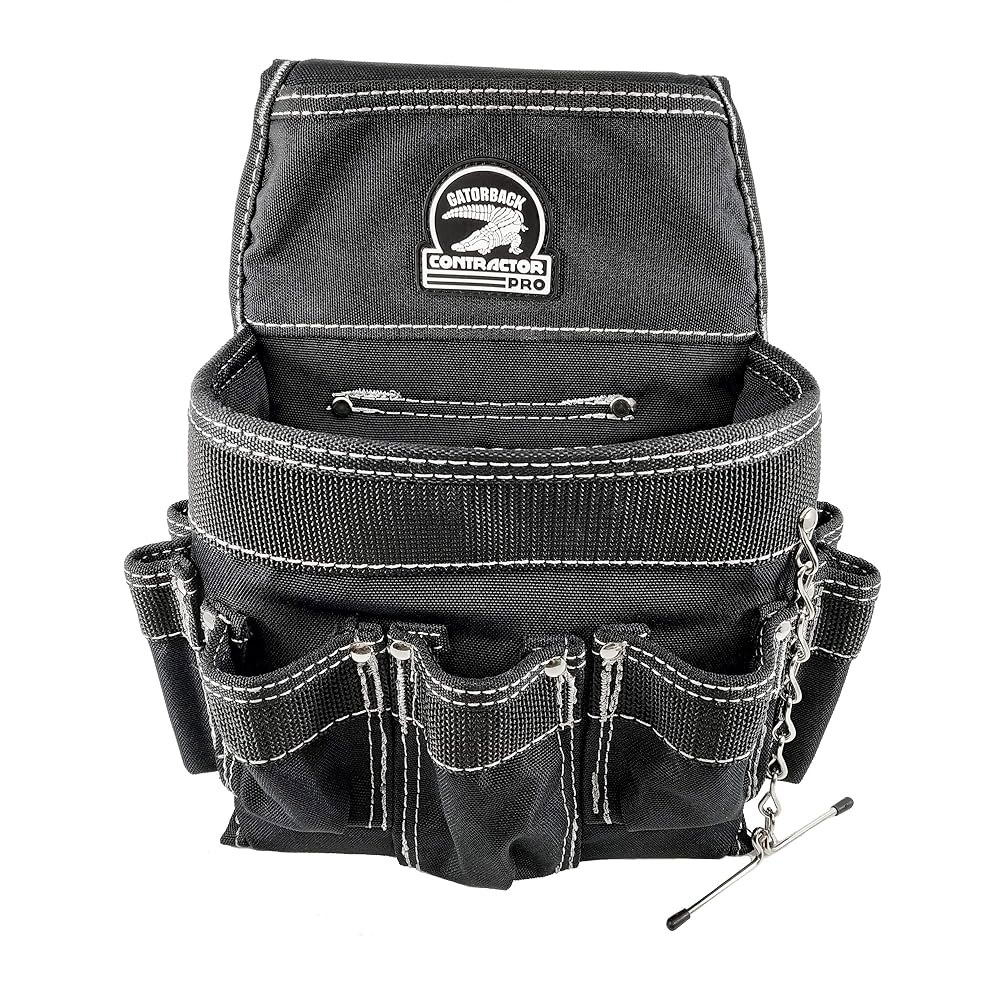 Gatorback B240 전문 전기공용 툴 벨트 콤보, 중간 사이즈 | 메모리 폼이 적용된 특허받은 통풍식 등받이 지지 시스템, 27개의 포켓과 슬롯, 그리고 중장비용 건설용 - 상세 이미지 3