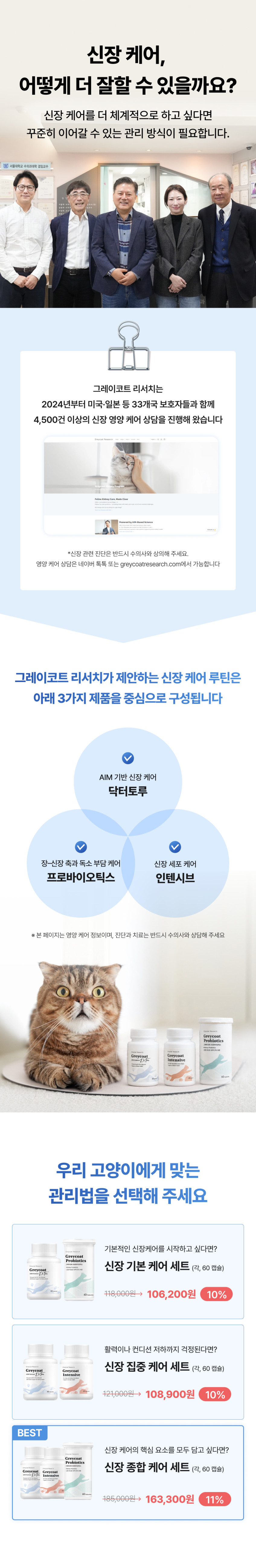 야옹섬 고양이 영양제 AIM 신장 집중 케어 세트 상황별 신부전 관리 판매처 상세 정보 이미지 1