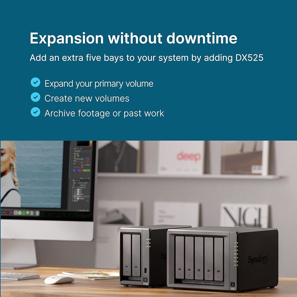 Synology DS725+ 확장형 NAS 스토리지 - 가정 및 중소기업용 프라이빗 클라우드(2-Bay 디스크리스 NAS) - 상세 이미지 2