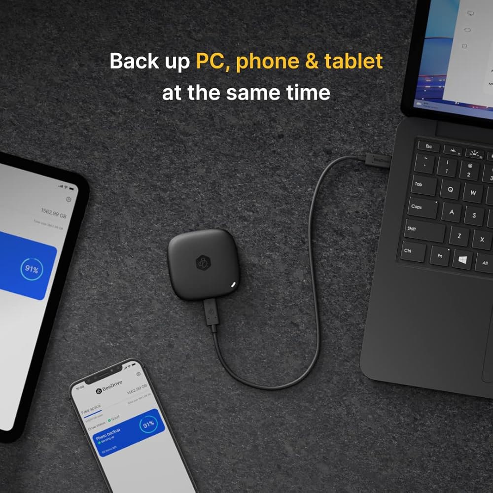 Synology BeeDrive 2TB , Wi-Fi를 통해 스마트폰에서 PC로 Windows 파일 및 iOS/안드로이드 사진 전송 동시 백업 2TB - 상세 이미지 2
