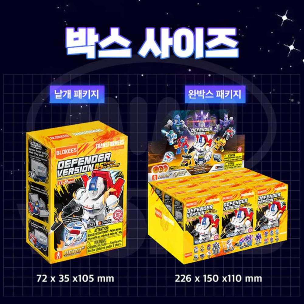 블로키 트랜스포머 디펜더 05 1BOX 프라모델 피규어 장난감 굿즈 키덜트 선물 스티커세트 - 상세 이미지 3
