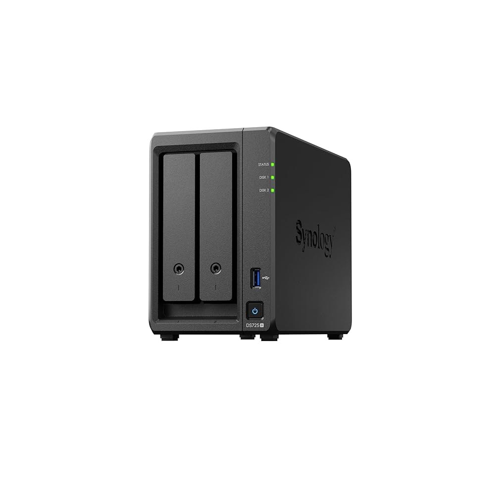 Synology DS725+ 확장형 NAS 스토리지 - 가정 및 중소기업용 프라이빗 클라우드(2-Bay 디스크리스 NAS) - 상품 이미지