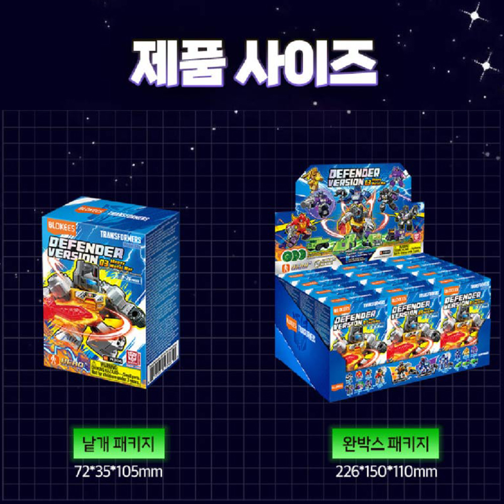 블로키 트랜스포머 디펜더 03 1BOX 프라모델 피규어 장난감 굿즈 키덜트 선물 스티커세트 - 상세 이미지 4