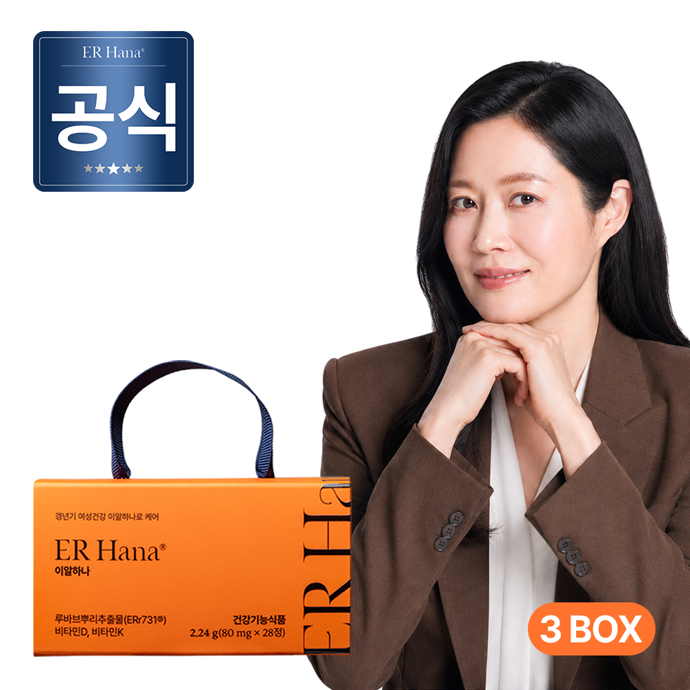 이알하나 ERr731 시나몬랩 갱년기 중년 여성 영양제 28정, 3개