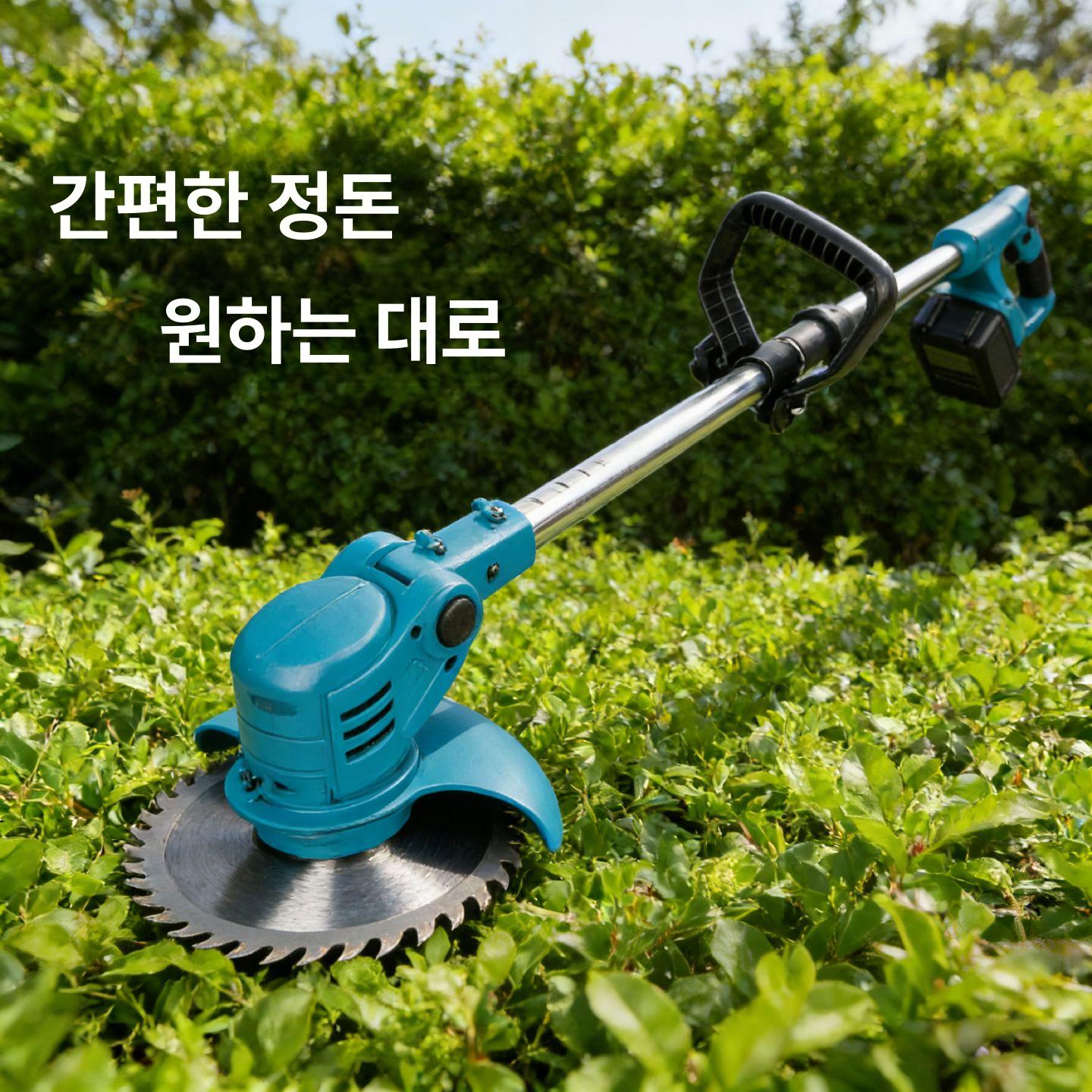 충전식 잔디 트리머 소형 전동 정원 마당 잡초 제거 다기능 작업공구 다이 A3 텔레스코픽 접이식아님 - 상세 이미지 2