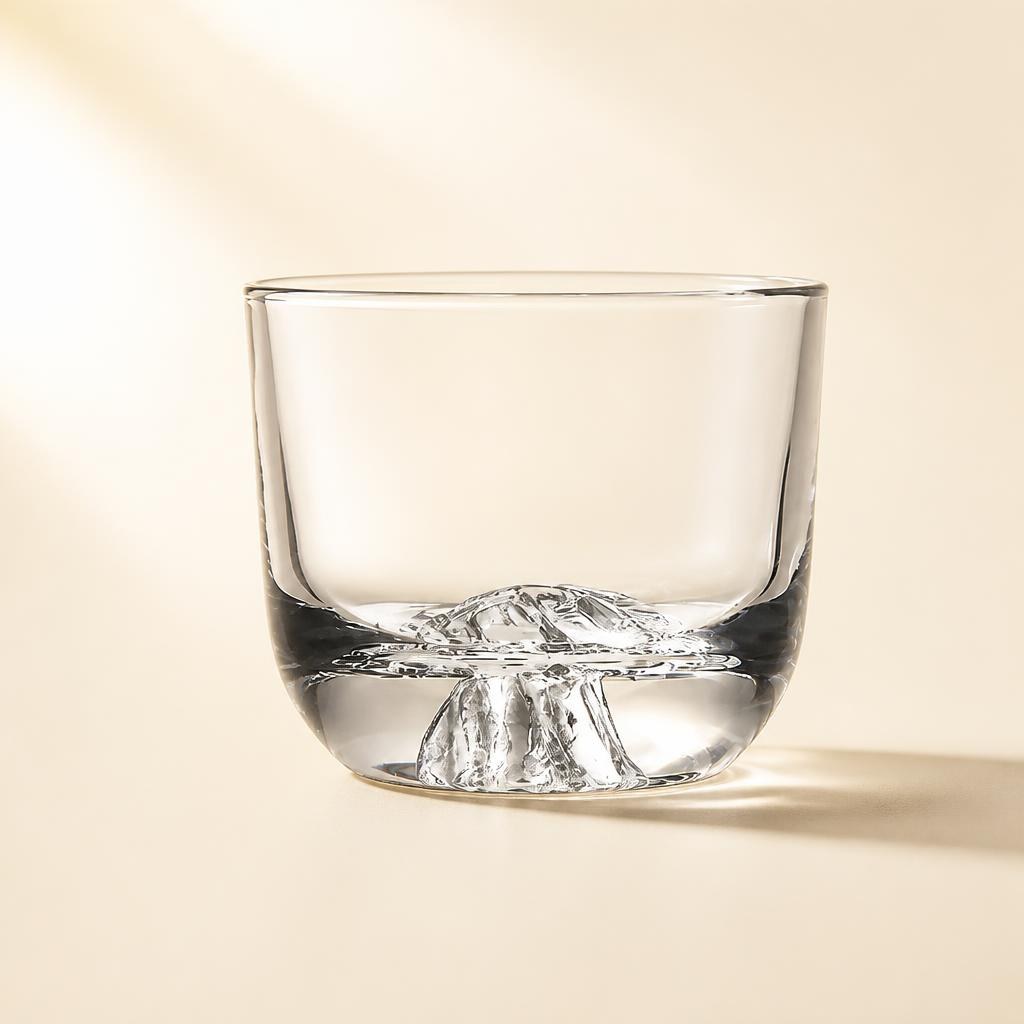 개인 티찻잔 유리 투명찻잔 빙산무늬 100ml - 상품 이미지
