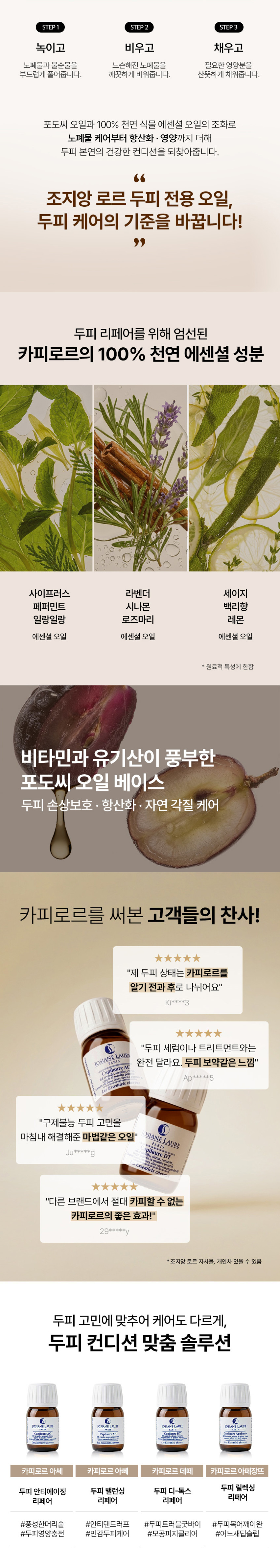 두피 스케일러 안티에이징 리페어오일, 카피로르 아쎄 28ml 두피 영양 탄력 리프팅 안티에이징 에센스 판매처 상세 정보 이미지 3