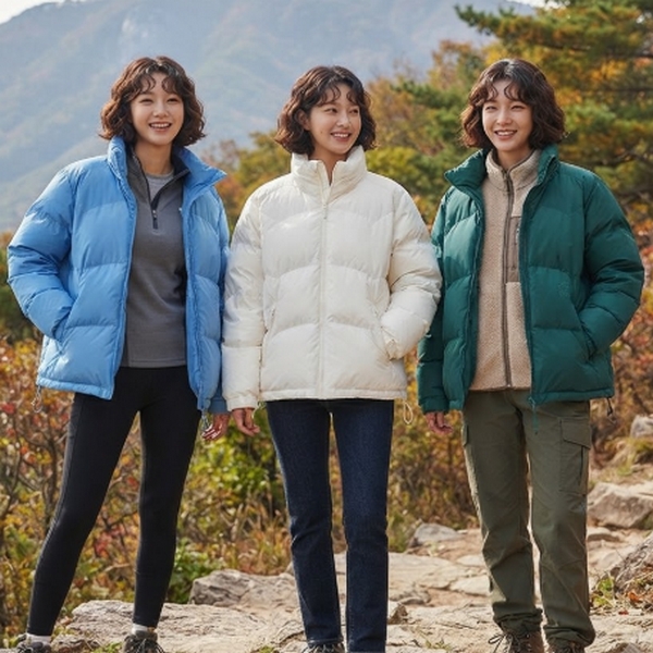 밀레 남여공용 겨울 세미 오버핏 볼패딩 후드탈착 아웃도어 패딩 점퍼 - 상세 이미지 2