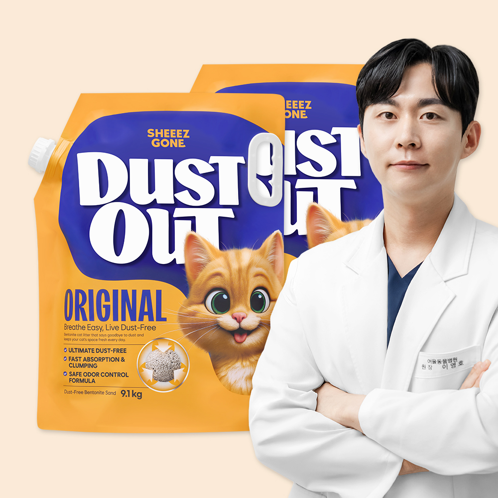 쉬즈곤 고양이모래 먼지아웃 오리지널 벤토나이트 대용량 무향 9.1kg, 2개 상품 이미지