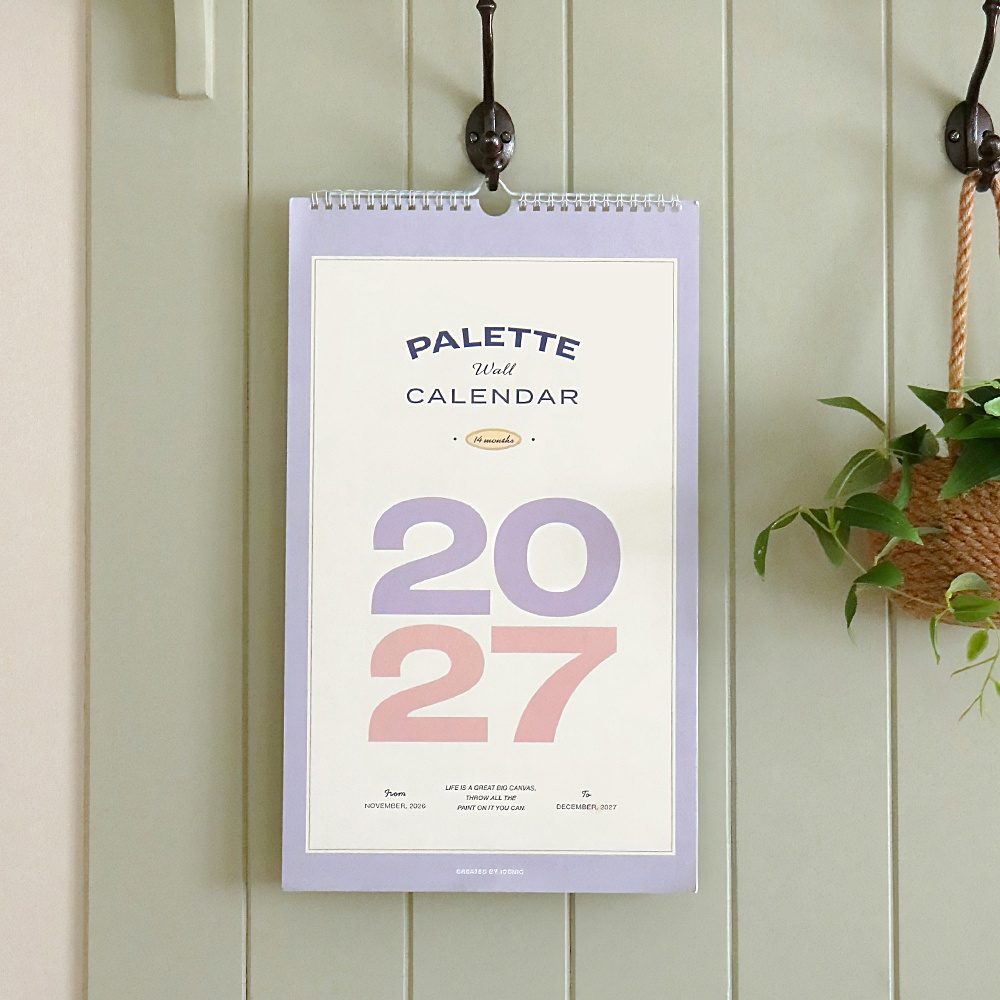 아이코닉 2027 팔레트 월 캘린더 벽걸이달력 (카렌다 스케줄러 벽 심플 인테리어) - 상품 이미지