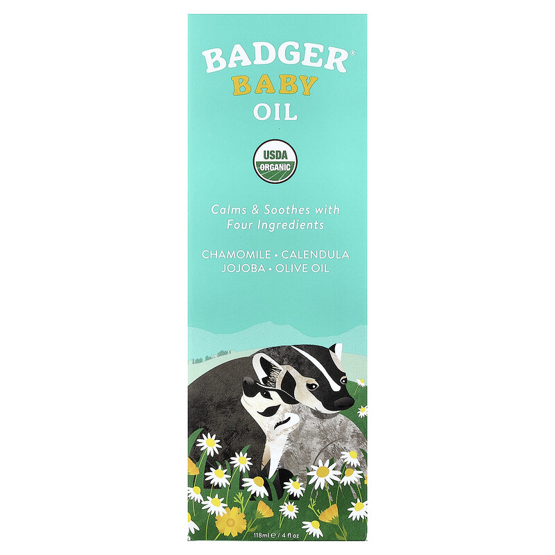 Badger 베이비 오일 118ml, 1개