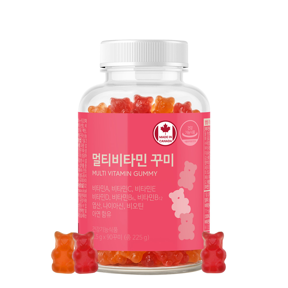 네이처그랜드 어린이 멀티비타민 꾸미 영양제 90구미 1병 3개월분 아기 캐나다직수입 키즈 - 상품 이미지