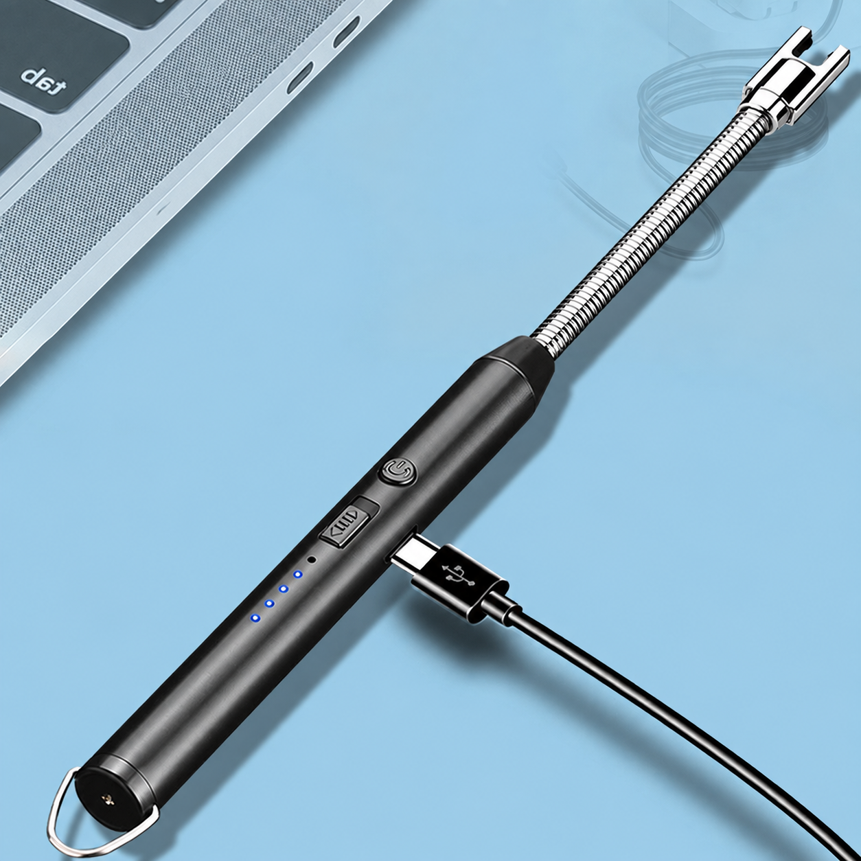 기름필요없는 USB 충전식 캔들 라이터 향초 점화 - 상품 이미지