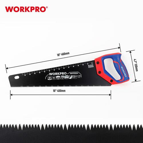 워크프로 핸드쏘우 톱 WP215013 400mm 전문가용 DIY 목공 목재 절단 나무톱 - 상세 이미지 3