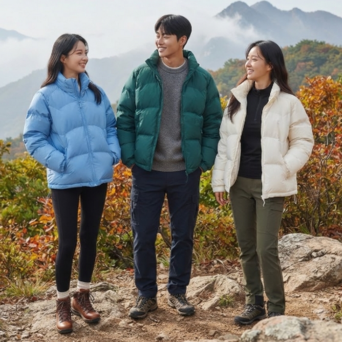 밀레 남여공용 겨울 세미 오버핏 볼패딩 후드탈착 아웃도어 패딩 점퍼 - 상세 이미지 3