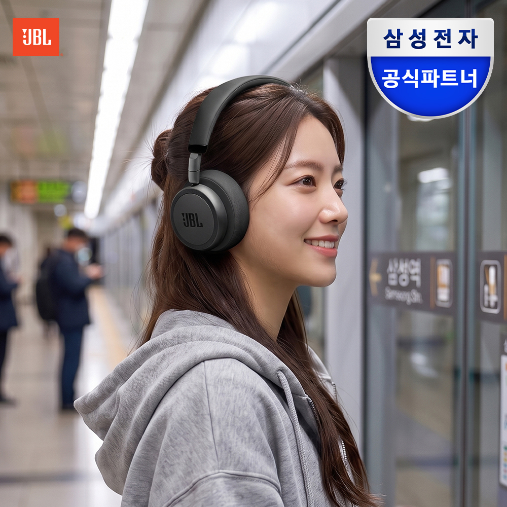 삼성공식파트너 JBL LIVE 680NC 블루투스 헤드셋 무선 헤드폰 블랙 - 상품 이미지
