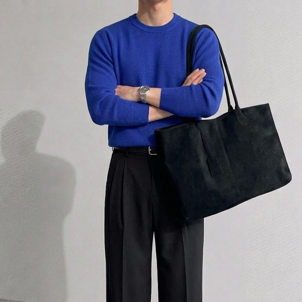1+1 스웨이드가방 보부상가방 보부상백 남자숄더백 - 상세 이미지 4