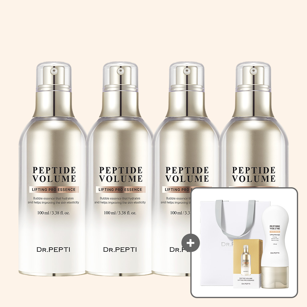 닥터펩티 펩타이드 볼륨 에센스 선택 x4개+파우치20매+마스크팩 (+허브 필링젤 130ml) 버블 제형 - 상세 이미지 3