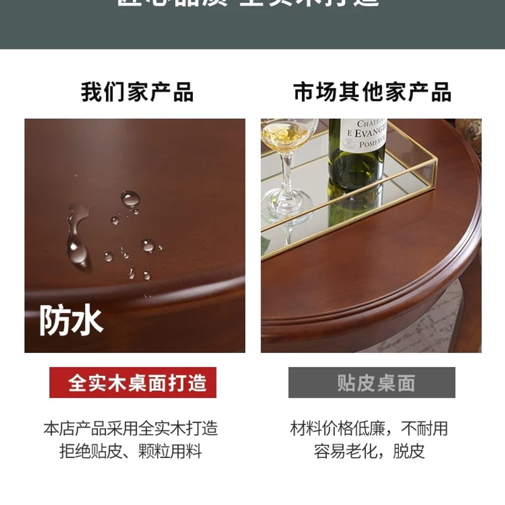 2단 원목사이드테이블 소파 원형사이드테이블 기본형 - 상세 이미지 4