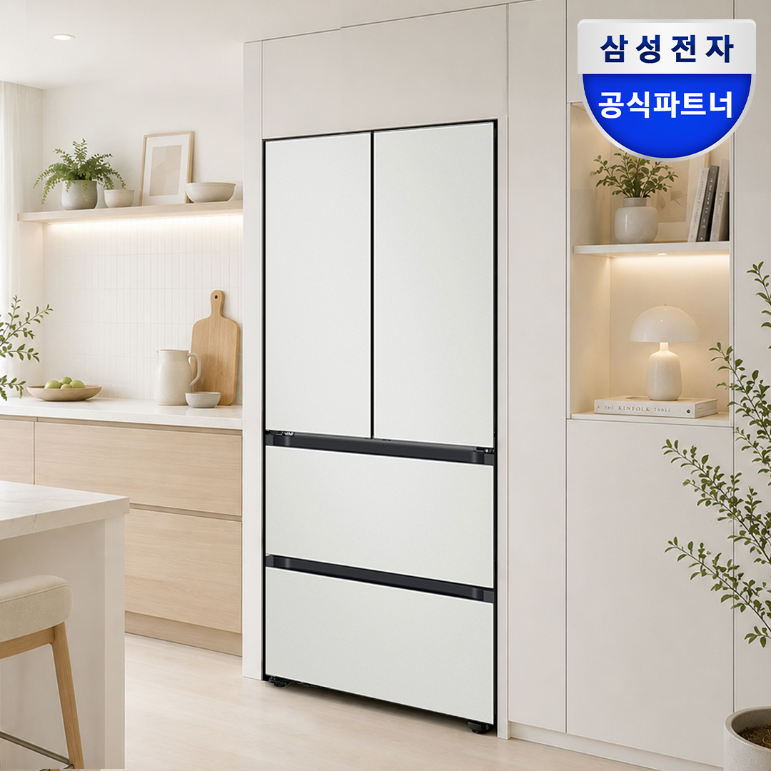 25년 신제품 삼성전자 비스포크 AI 4도어 김치냉장고 키친핏 Max 420L RK70F42M2 색상선택 - 메인 이미지