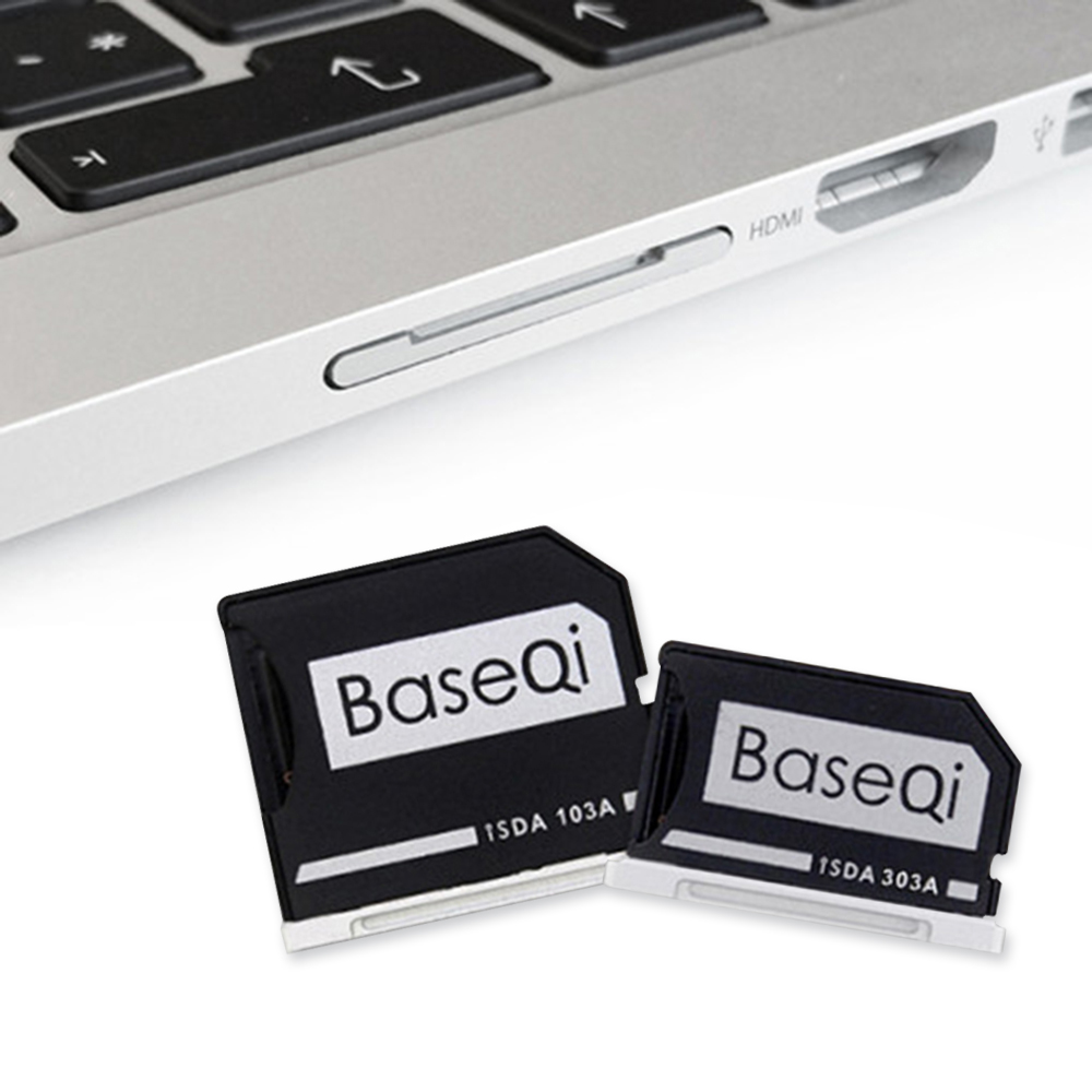 애니클리어 BaseQi 맥북 전용 M1 M2 M3 M4 SD카드 확장 메모리 리더기 어댑터 - 상품 이미지