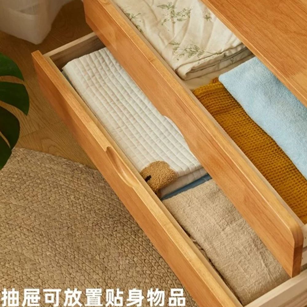 침대옆 서랍장행거 원목옷걸이행거 기본형 - 상세 이미지 2