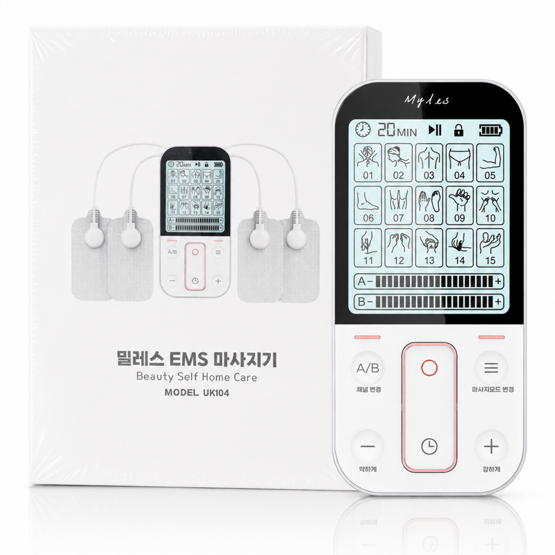 밀레스 EMS 저주파 마사지기 바디용 목 어깨 허리 근육 전신 안마기