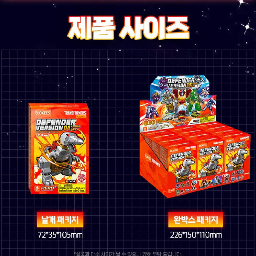 블로키 트랜스포머 디펜더 04 1BOX 프라모델 피규어 장난감 굿즈 키덜트 선물 스티커세트 - 상세 이미지 2