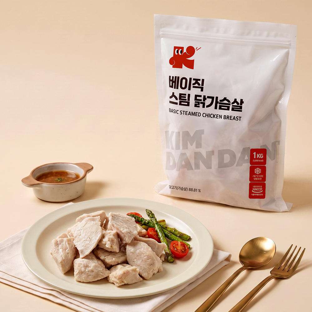 [네이버단독] 베이직 스팀 닭가슴살 1kg + 1kg - 상품 이미지