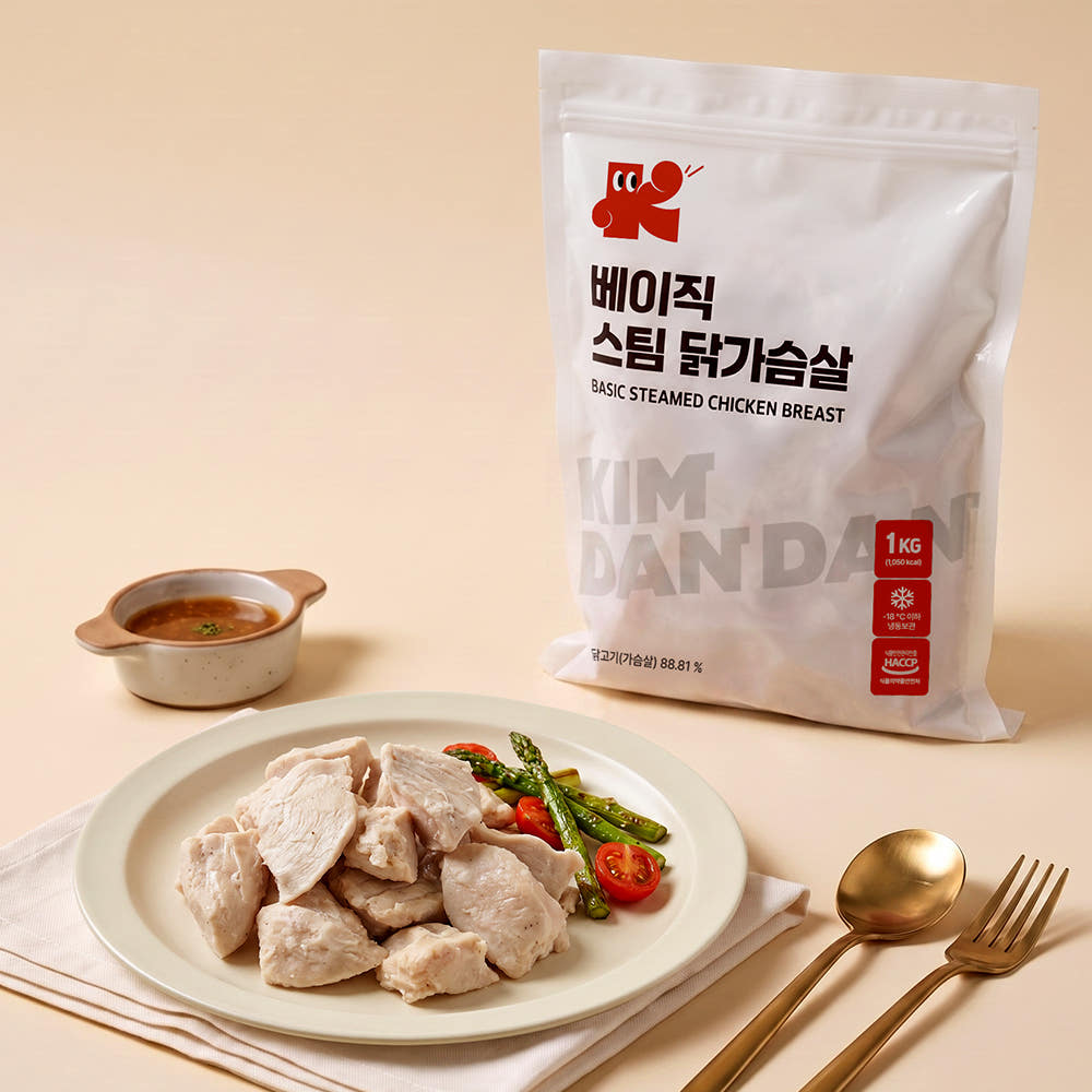 김단단. 베이직 스팀 닭가슴살 1kg + 1kg