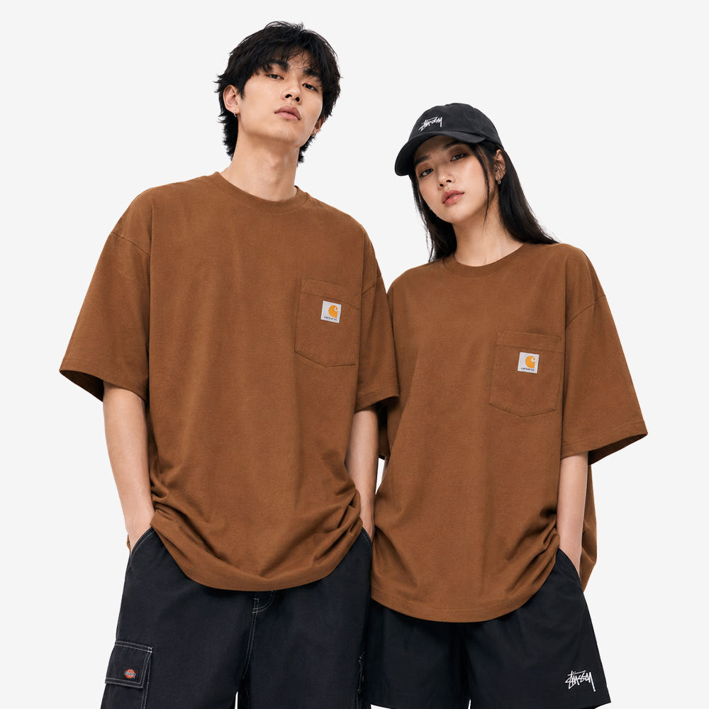 칼하트 포켓 반팔티 K87-BRN 가격 비교 올아이원트 칼하트 포켓 반팔티 K87-BRN