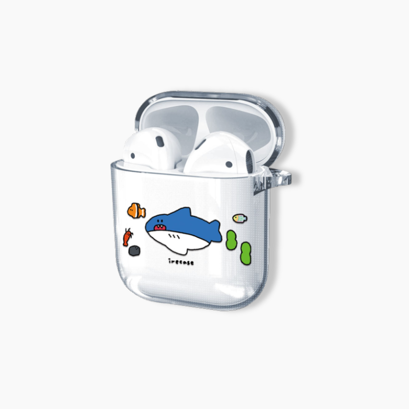 [이레케이스] 에어팟 버즈 케이스 투명 하드 클리어 바다 애플 갤럭시 귀여운 캐릭터 프로 - 상세 이미지 2