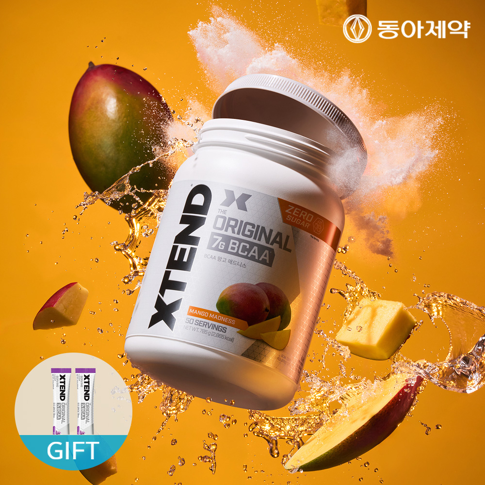 엑스텐드 BCAA 7,000mg x 50서빙 제로슈가 아미노산 망고, 745g, 1개 - 상품 이미지