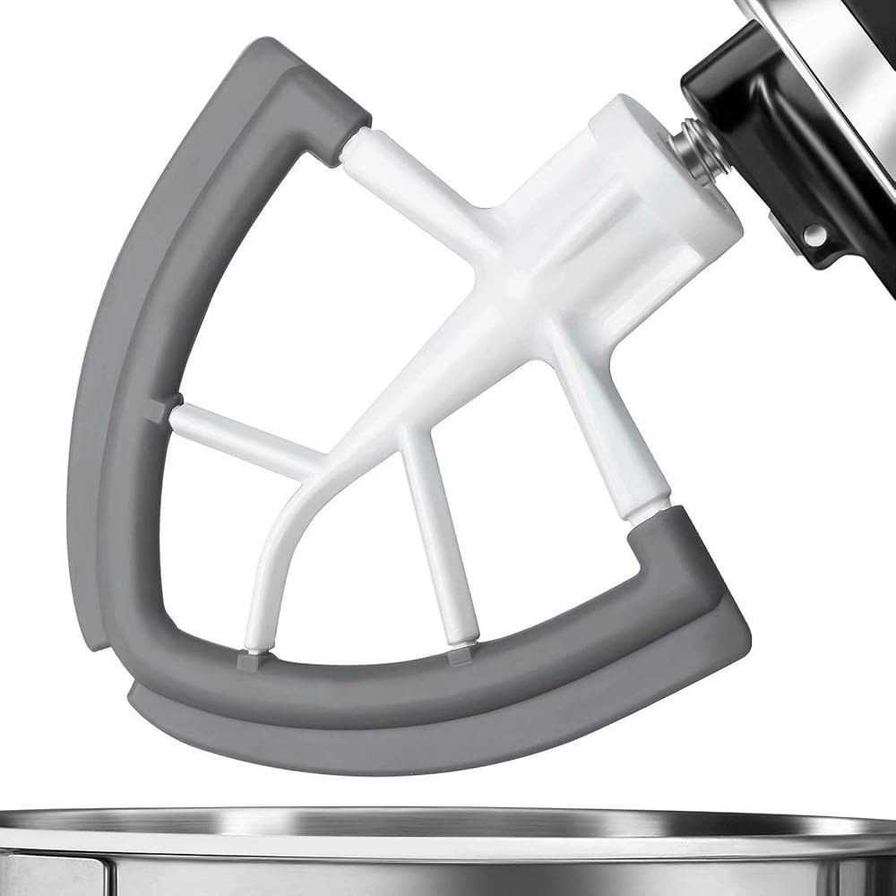 KitchenAid 믹서용 플렉스 엣지 비터, 믹서 액세서리와 호환되며, 4.5~5쿼트 볼에 맞는 틸트 헤드 스탠드 볼, 실리콘 회색 Grey - 상품 이미지