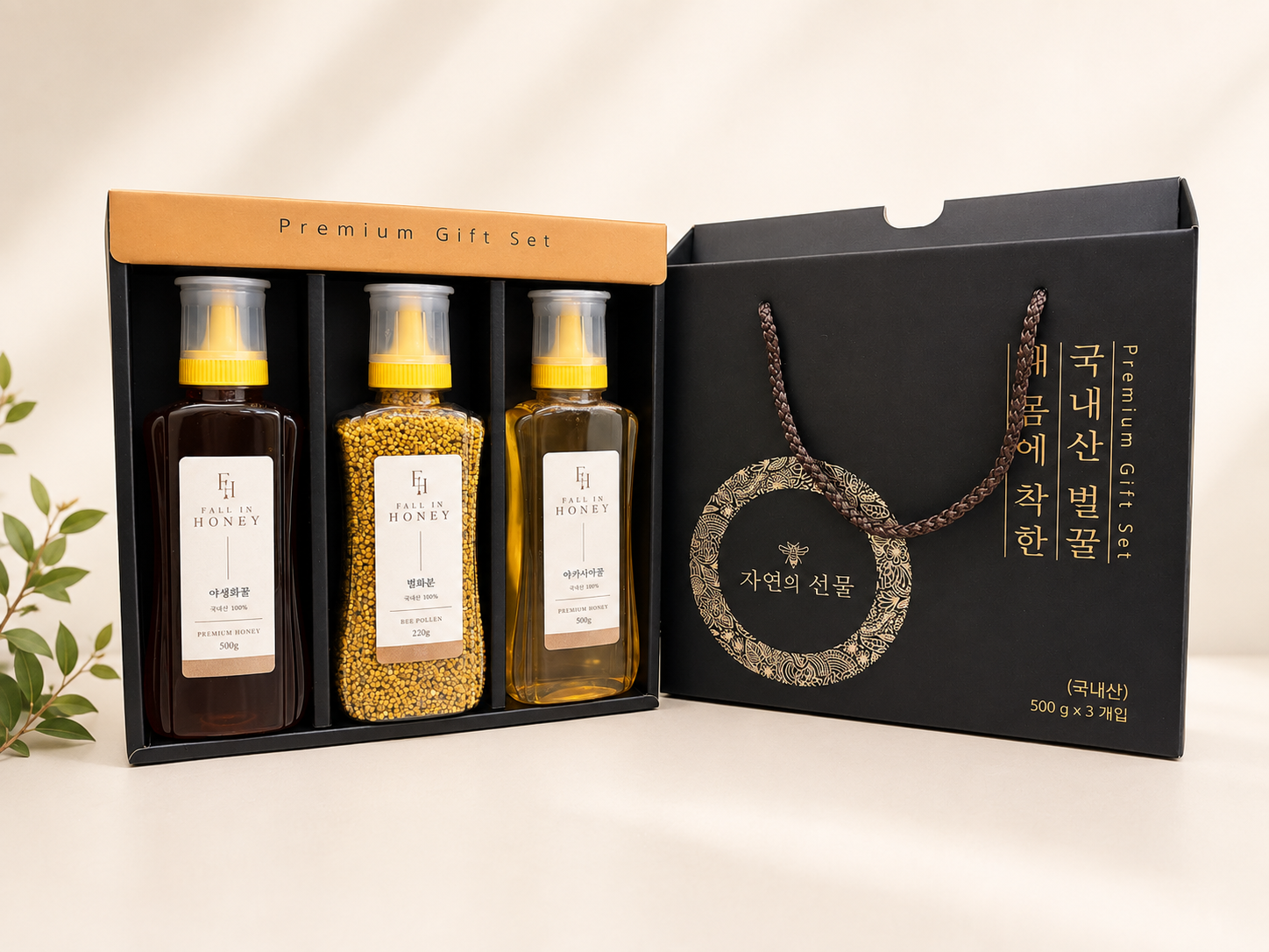국산 아카시아꿀 500g 야생화꿀 500g 명절 선물세트 벌화분 - 상세 이미지 3