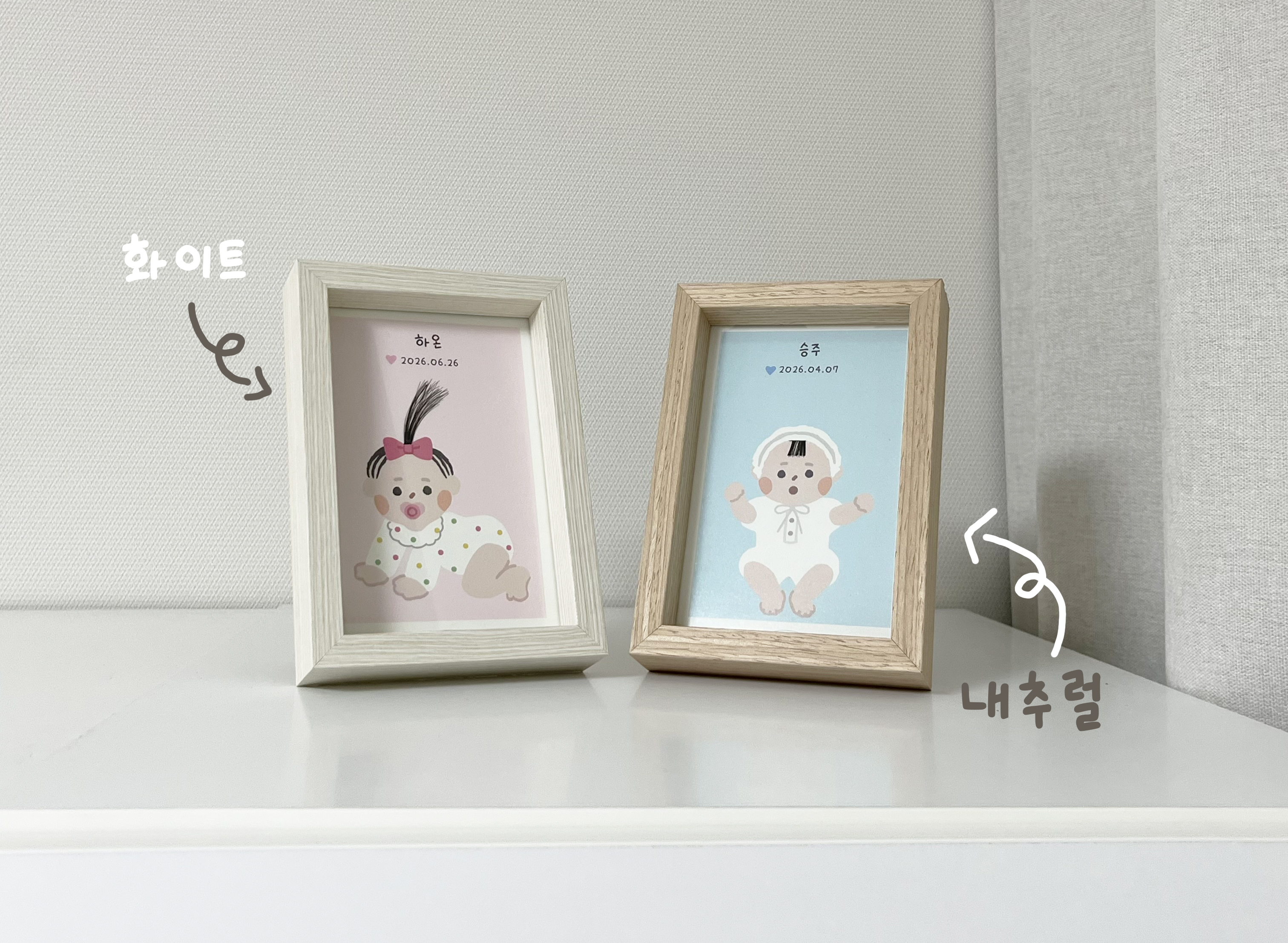 럽이유 아기 배냇머리 보관함 엽서 액자 발도장 스탬프 상세 이미지 14