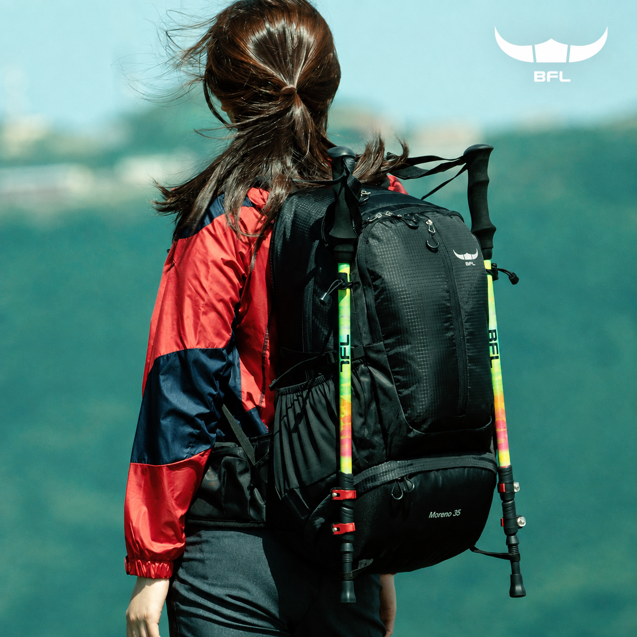 버팔로 모레노 등산배낭 35L 레인커버 트래킹 백팩 배낭 가방 이미지 6