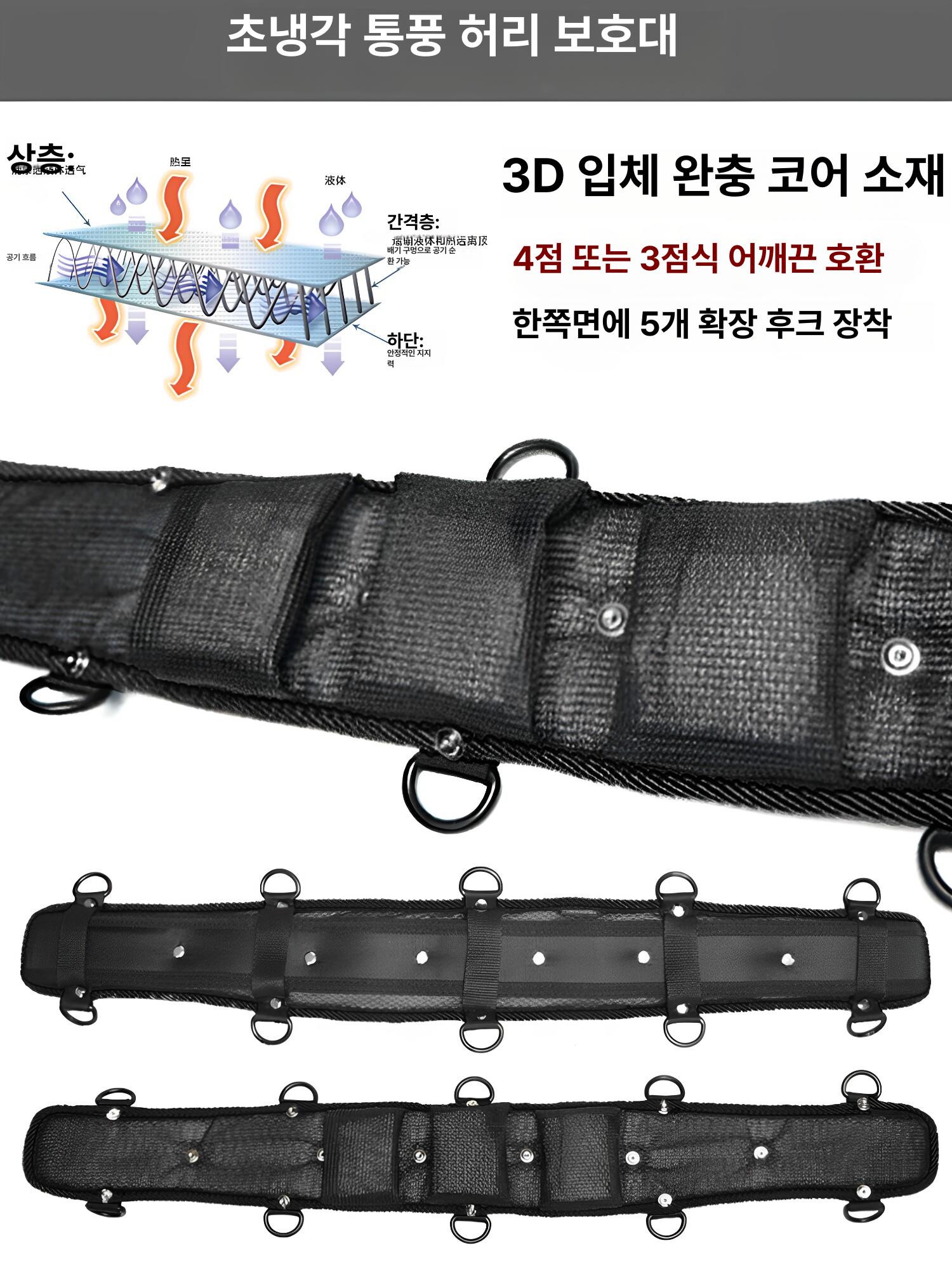 공구벨트 어깨 멜빵형 다기능 작업 허리띠 공구 파우치 수납용 0834 알루미늄 버클 나일론 허리 벨트 - 상세 이미지 3
