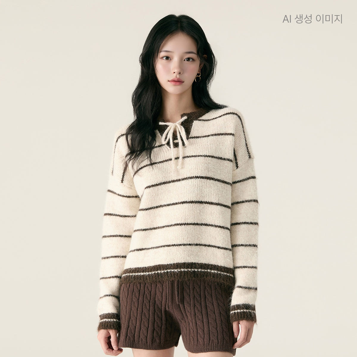 로엠 끈 디테일 스트라이프 니트 RMKAG11RTD 가격 비교 roem 로엠 끈 디테일 스트라이프 니트 RMKAG11RTD